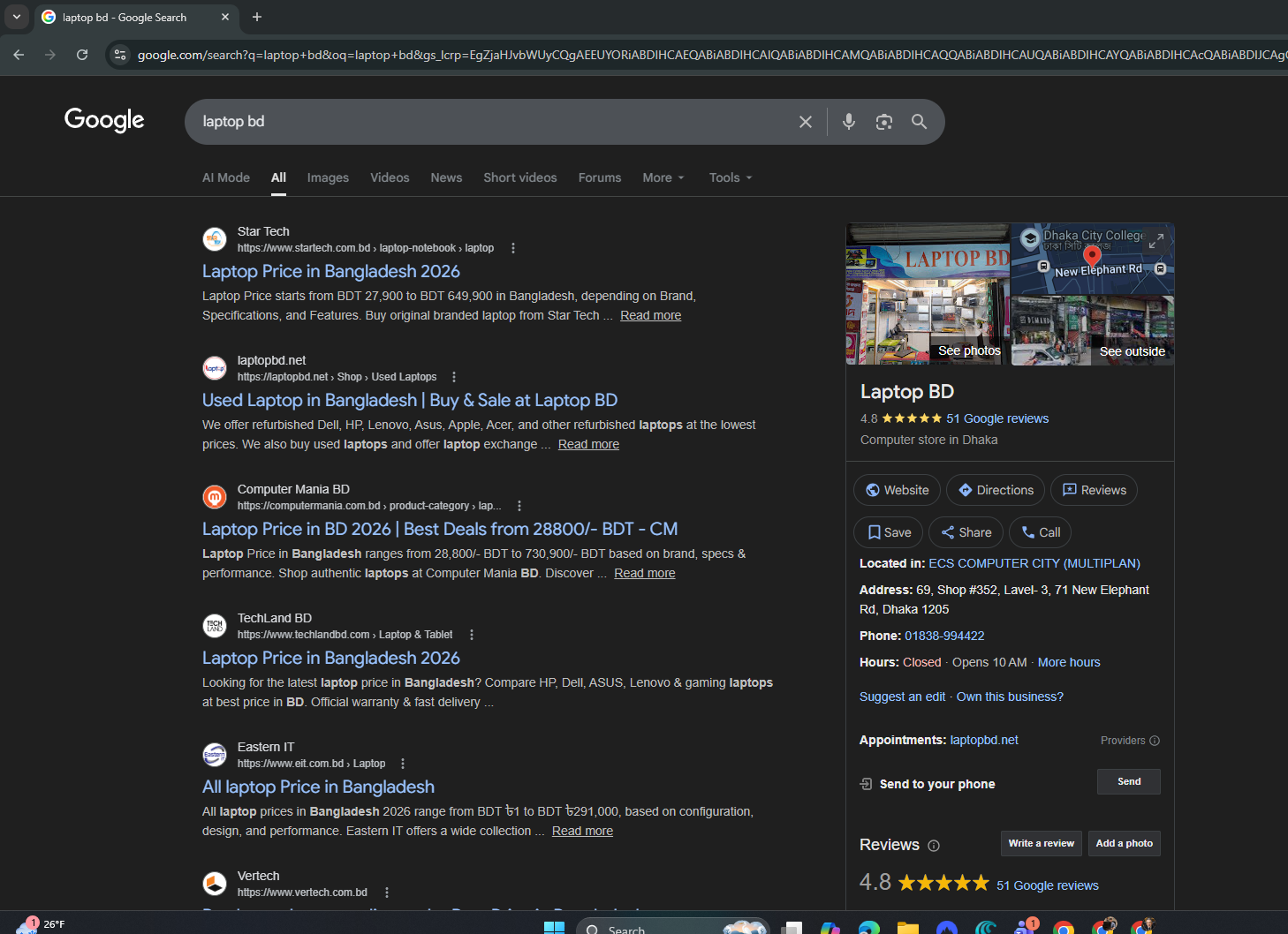 Local Ranking Results